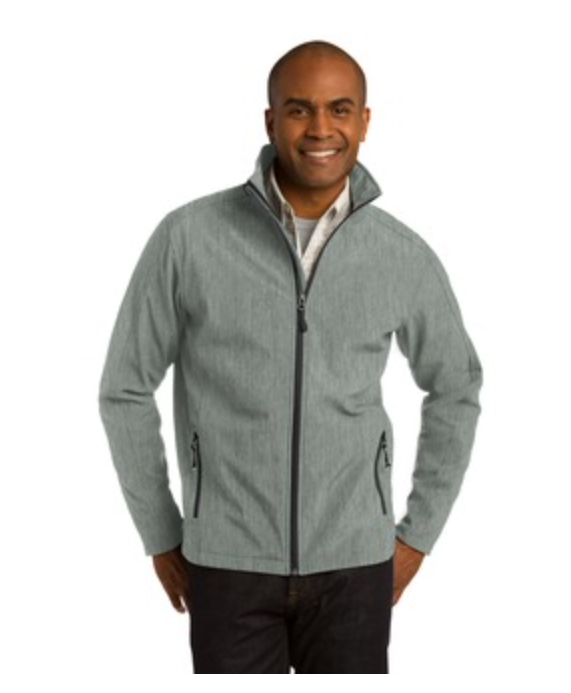 Men's  Port Authority Core Soft Shell Jacket in Pearl Grey Heather Main Image